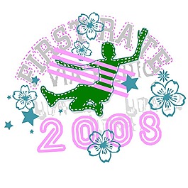 印花矢量圖 女童 卡通文字 人物簡影 人物剪影 免費素材