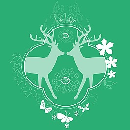 印花矢量圖 男童 童裝 動(dòng)物 麋鹿 免費(fèi)素材
