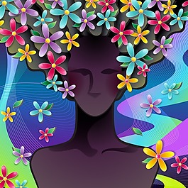 印花矢量圖 成熟優(yōu)雅女裝 T恤圖案 植物 花卉 免費(fèi)素材