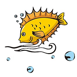 印花矢量圖 卡通動(dòng)物 動(dòng)物 魚(yú) 海洋生物 免費(fèi)素材
