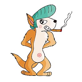 印花矢量圖 童裝 可愛卡通 卡通動物 狐貍 免費素材