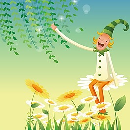 印花矢量圖 插畫 清新插畫 植物 樹 免費素材