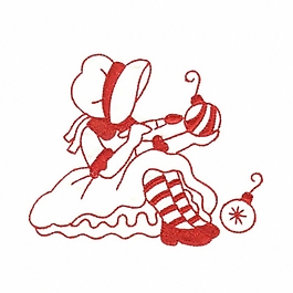 繡花 女童 水女孩 紅色 免費(fèi)素材
