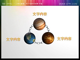 星球環(huán)繞幻燈片內(nèi)容呈現(xiàn)素材
