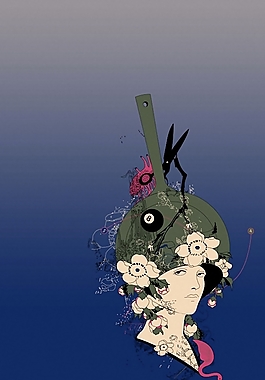 位圖 時尚休閑女裝 T恤圖案 抽象 人物 免費素材