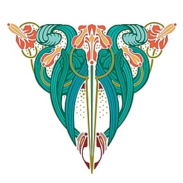 印花矢量圖 成熟優(yōu)雅女裝 民族 藤條 免費素材