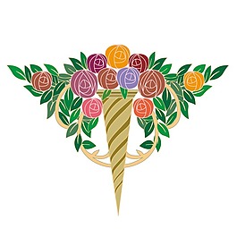 印花矢量圖 成熟優(yōu)雅女裝 民族 藤條 免費素材