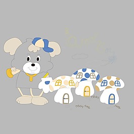 印花矢量圖 嬰童 卡通動物 卡通文字 文字 免費素材
