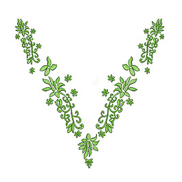 繡花 成熟優(yōu)雅女裝 花紋 領(lǐng)圈 免費(fèi)素材