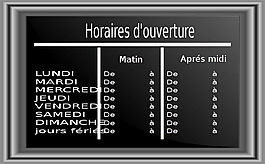 pancarte horaires