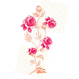 印花矢量圖 時(shí)尚休閑女裝 優(yōu)雅植物 毛衫印花 優(yōu)雅植物 免費(fèi)素材