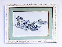 美術(shù)展覽作品荷花鴛鴦圖片