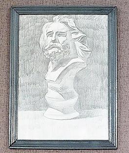 美術(shù)展覽學(xué)生素描作品圖片