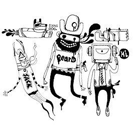 位圖 靚仔裝 T恤圖案 潮流 插畫 免費素材