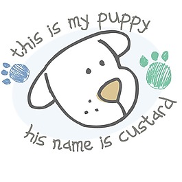 印花矢量圖 嬰童 動物 小狗 腳印 免費素材