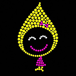 燙鉆 女童 卡通 毛衫燙鉆 黃色 免費(fèi)素材