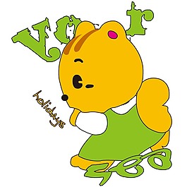 印花矢量圖 嬰童 動物 小松鼠 文字 免費素材