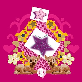 印花矢量圖 時尚休閑女裝 T恤圖案 潮流 動物 免費素材