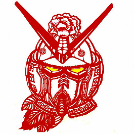 位圖 T恤圖案 中國風(fēng) 剪紙 機(jī)器人 免費(fèi)素材