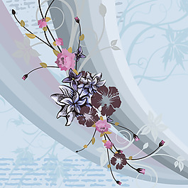 印花矢量圖 成熟優(yōu)雅女裝 色彩 優(yōu)雅植物 免費(fèi)素材