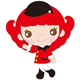 印花矢量圖 女童 卡通形象 人物 小女孩 免費素材