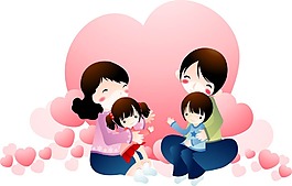 愛心下的一家人