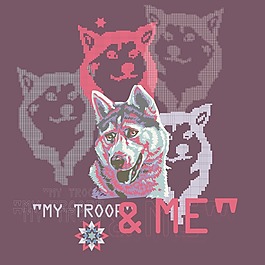 印花矢量圖 靚仔裝 T恤圖案 潮流 動物 免費素材