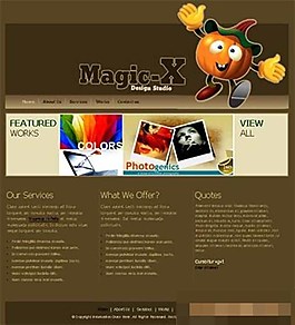 棕色魔法設(shè)計模板