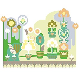印花矢量圖 嬰童 T恤圖案 植物 花卉 免費素材