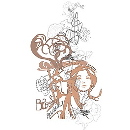印花矢量圖 時(shí)尚休閑女裝 成熟優(yōu)雅女裝 T恤圖案 潮流 免費(fèi)素材
