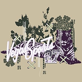 印花矢量圖 時尚休閑女裝 靚仔裝 T恤圖案 老虎 免費素材