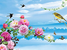 位圖 成熟優(yōu)雅女裝 優(yōu)雅植物 毛衫印花 免費(fèi)素材