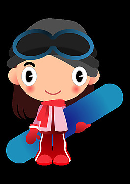 滑雪板運動的女孩