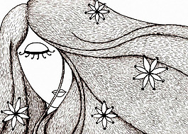 位圖 時尚休閑女裝 插畫 免費素材