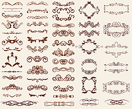 簡(jiǎn)潔裝飾花紋設(shè)計(jì)矢量素材