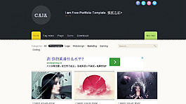 設(shè)計(jì)師作品展示整站模板