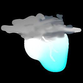 天氣圖標(biāo)-雷