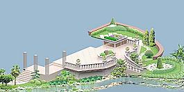 別墅花園效果圖圖片