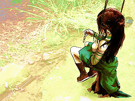 位圖 插畫 抽象人物 美女 免費素材