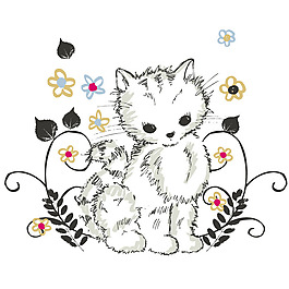 印花矢量圖 可愛卡通 童裝印花 色彩 卡通動物 免費素材