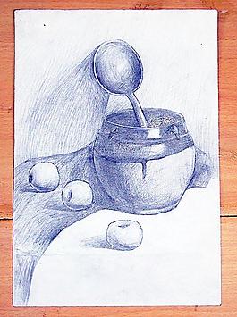 學(xué)生美術(shù)作品靜物素描圖片