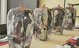 藝術(shù)品 古典 琵琶 美女 倒影 桌子 展覽圖片
