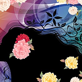 印花矢量圖 成熟優(yōu)雅女裝 T恤圖案 植物 花卉 免費(fèi)素材