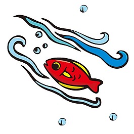 印花矢量圖 卡通動物 動物 魚 海洋生物 免費(fèi)素材