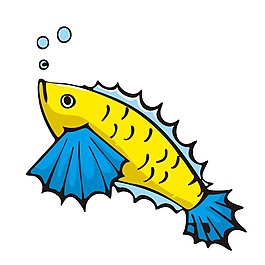 印花矢量圖 卡通動物 動物 魚 海洋生物 免費(fèi)素材