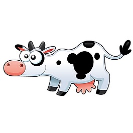 印花矢量圖 童裝 卡通動物 動物 牛 免費素材