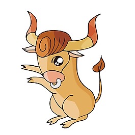 印花矢量圖 童裝 可愛卡通 卡通動物 牛 免費素材