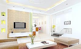 客廳設(shè)計(jì)3D模型圖片