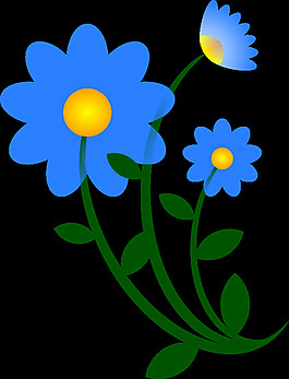 藍(lán)色的花朵圖案