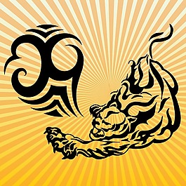 印花矢量圖 靚仔裝 抽象 動物 T恤圖案 免費素材
